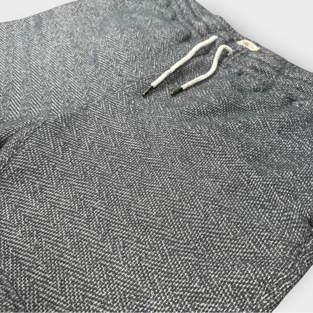 Faherty Whitewater Sweatshorts Men’s Large Granite Grey Herringbone Cotton Blend - Picture 4 of 11